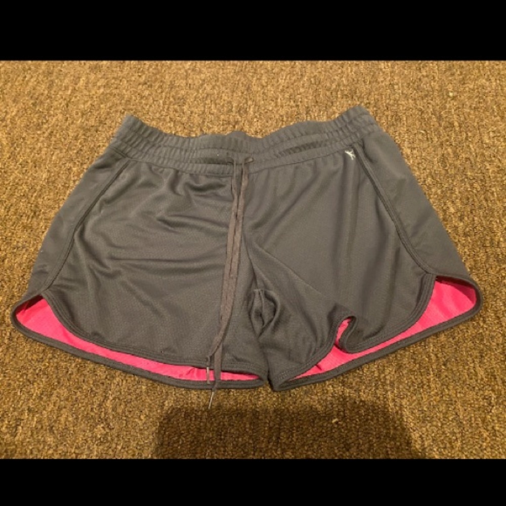 EUC! Women's Danskin Now Running Shorts Lined Gray Hot Pink Size S (US 4-6) - Picture 1 of 4
